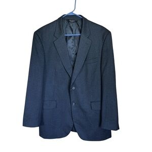 Jos A Bank Wool Cashmere Charcoal Gray 2 Button Sports Coat Blazer 44R